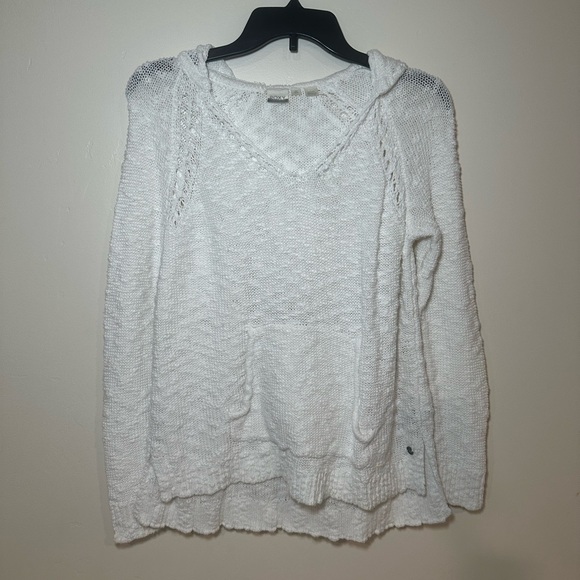 White Hooded Roxy Sweater - Picture 1 of 5